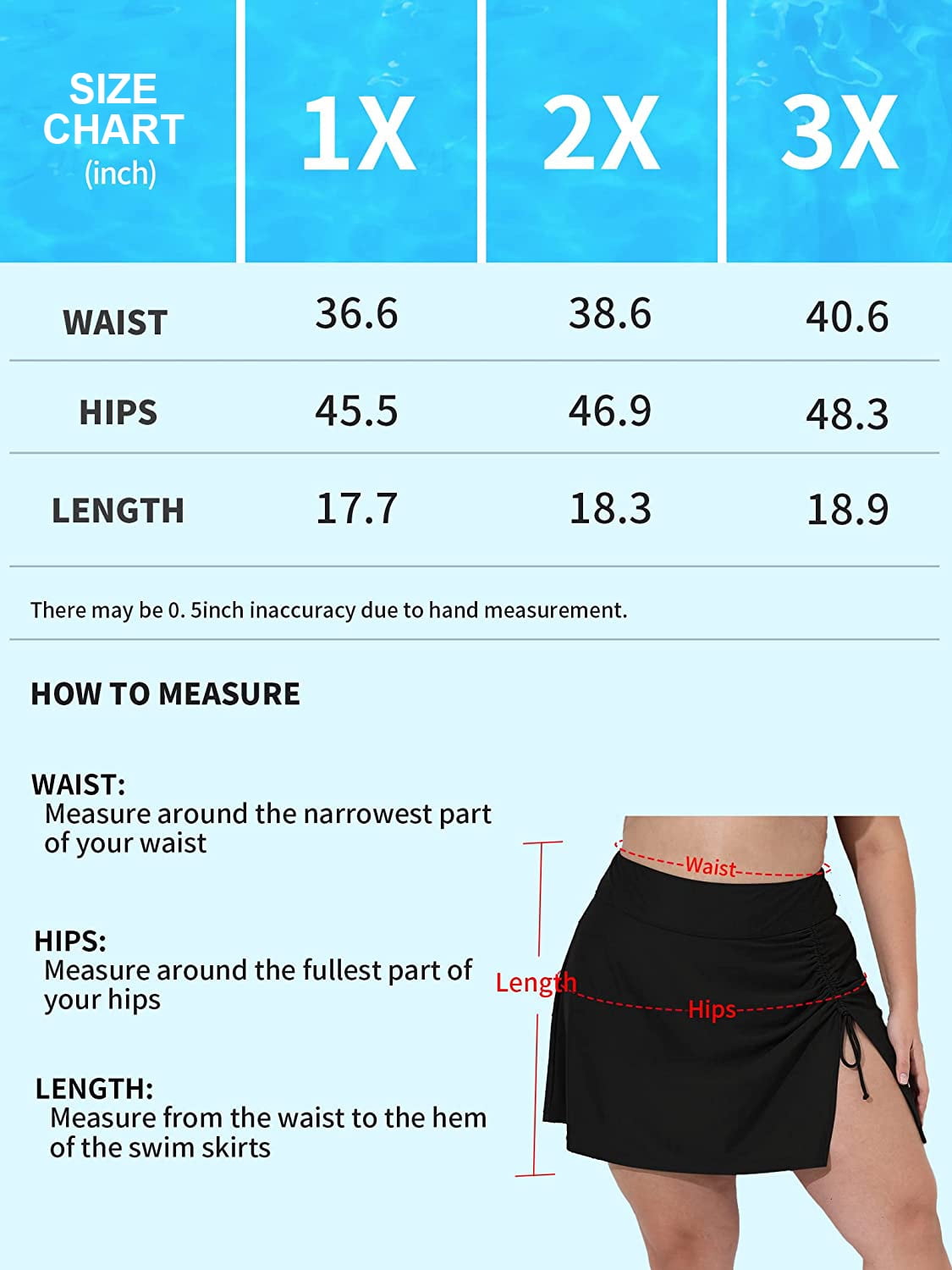 ALove Women Split Swim Skirts For Women Plus Size High Waist Bikini Swim Bottoms
