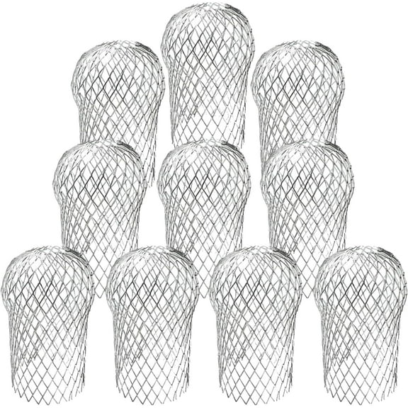 10 Pack Downspouts Gutter Guard Aluminum Filter Strainer Expandable Gutter Downspout Guards Gutter Downspout Protectors for Preventing Blockage from Leaves, Debris