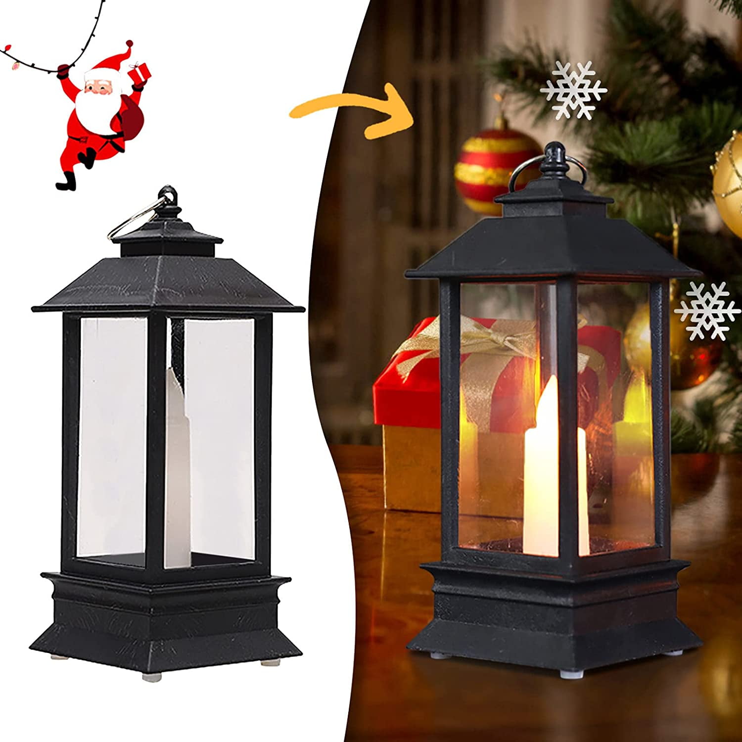  VOOKRY Vintage Lantern Lights Decorative,40LED Outdoor Lanterns  Battery Powered Waterproof Hanging Garden Lights,Christmas Decorative Lanterns  Battery Operated for Indoor,Patio,Yard,Party,Wedding,Gift : Tools & Home  Improvement