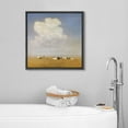 thumbnail image 4 of PixonSign Framed Canvas Wall Art Cloudy Animal Ranch Farm Landscape Print Nature Wilderness Fine Art Farmhouse/Country Minimal Artwork for Living Room, Bedroom, Office - 24"x24" Black, 4 of 5
