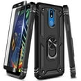 thumbnail image 1 of For LG Rebel 4 LTE (L212VL, L211BL) Case, Phoenix 4/Phoenix 3/K8s/K8 Plus/Tribute Dynasty/Empire/Zone 4/Aristo 2/3 Plus/Aristo 3 with Screen Protector, Nagebee Military Armor Shockproof Cover (Black), 1 of 5
