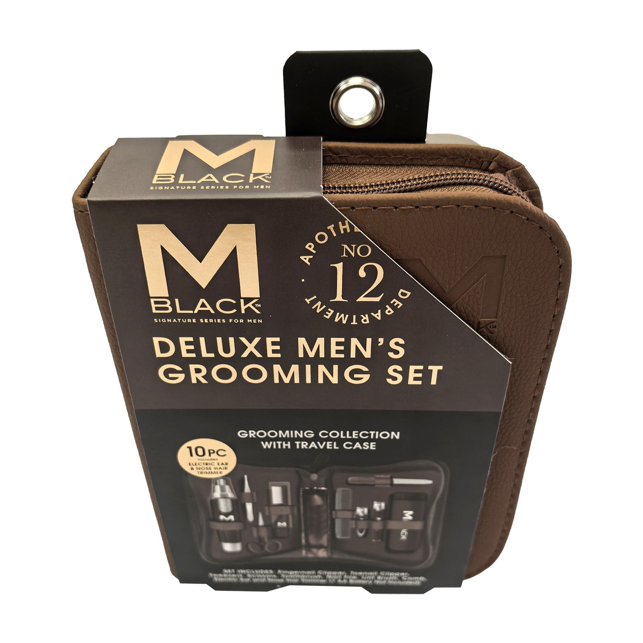 M Black Mens Grooming Kit, Brown, 10 Piece - Walmart.com