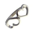thumbnail image 2 of Twin Heart Stainless Steel Ring for Women, 2 of 3