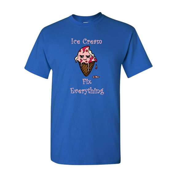 Ice Cream Fix Everything Adult DT T-Shirts Tee