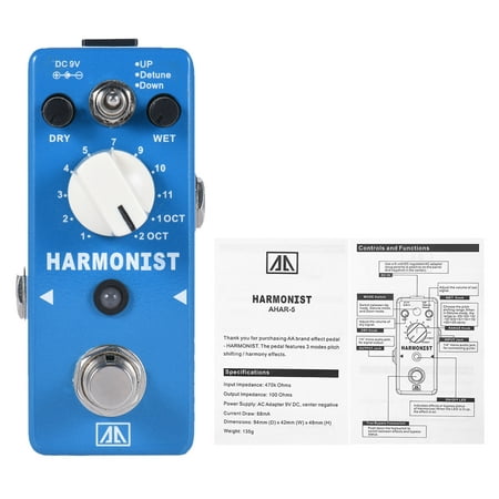 AROMA AHAR-5 HARMONIST Pitch Shifter Guitar Effect Pedal 3 Modes Pitch Shifting Harmony Effects Aluminum Alloy Body True (Best Guitar Pitch Shifter)