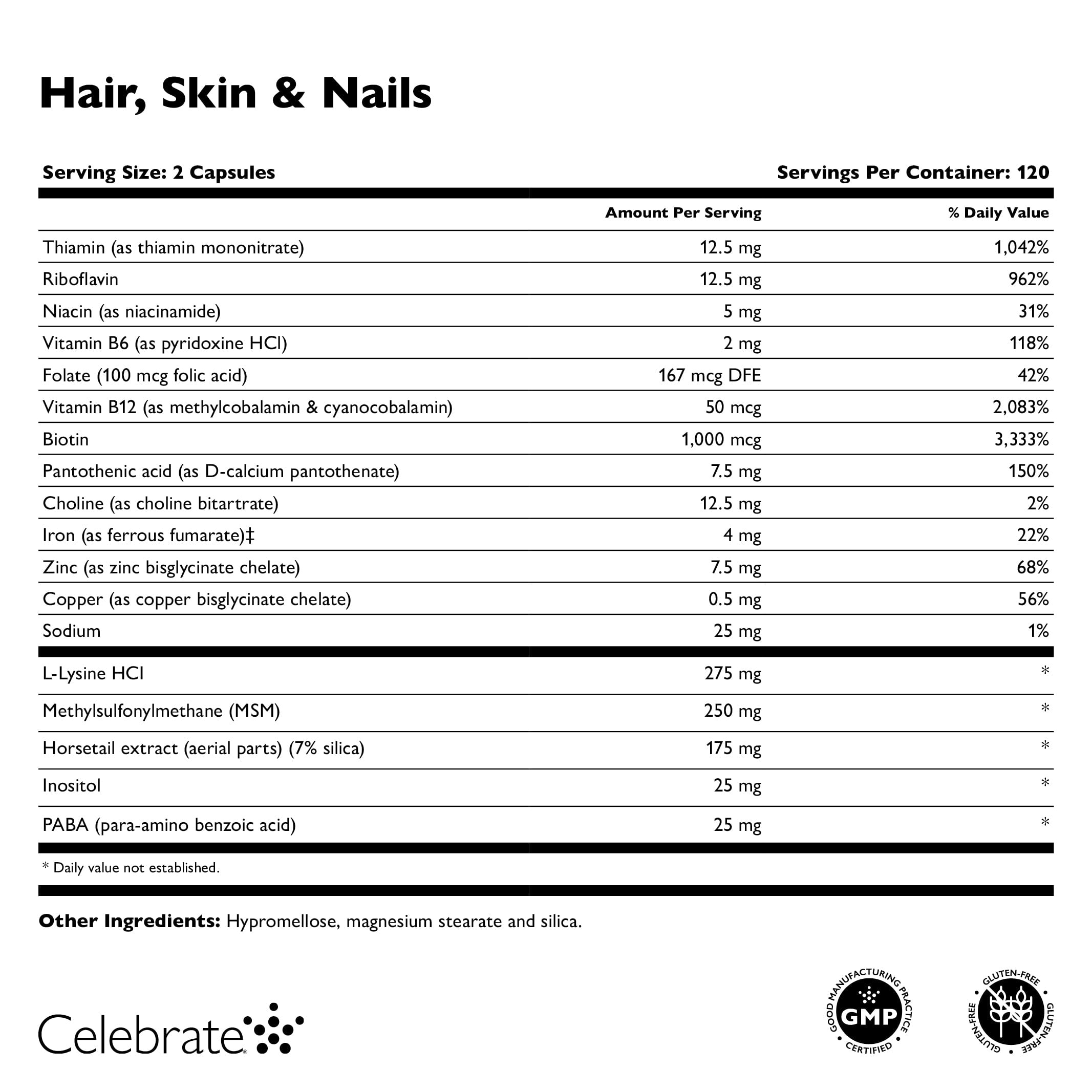 Celebrate Vitamin Hair, Skin and Nails Capsule