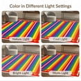 thumbnail image 7 of ODIKA 5'x7' Washable Area Rug Door Rows Lgbt Welcome Striped Bold Motif Interlocking Doormat Stripe Refined for Guest Room, Lounge, Apartment, Non-Slip Low Profile, Stain Resistant, 7 of 7