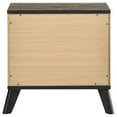 thumbnail image 4 of Wemy Nightstand with 2 Drawers- Metal Legs- Weathered Brown Pine Wood, 4 of 6