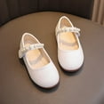 thumbnail image 4 of Toddler Girls Cute Pearl Dress Shoes Kids Lightweight Princess Ballet Flats Wide Toe Box Mary Jane Shoes, 4 of 7