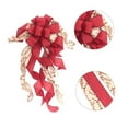 thumbnail image 3 of Christmas Tree Topper, Rustic Buffalo Plaid Decorative Bow for Holiday Décor, 40" x 12", 3 of 6