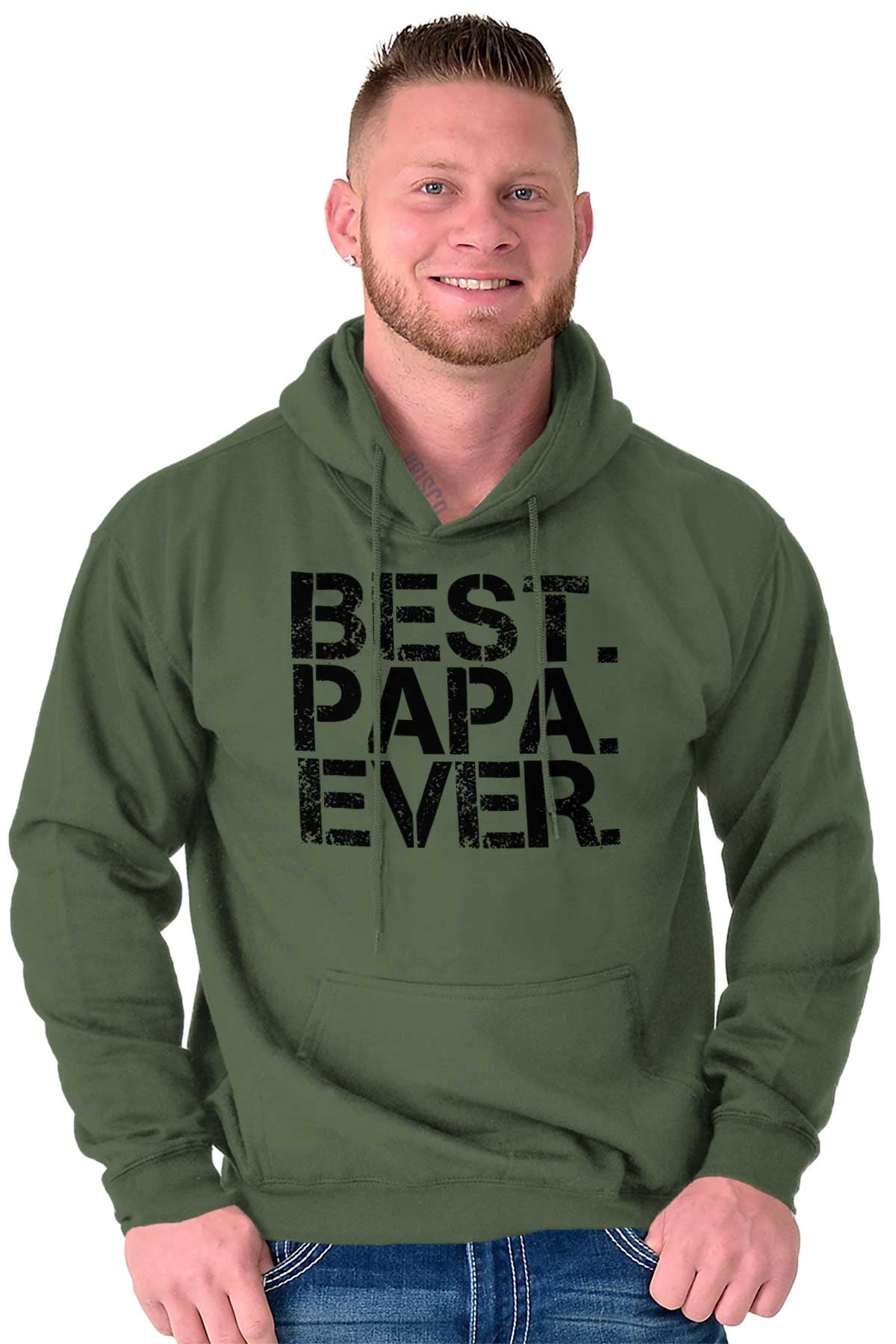 Best Papa Ever Worlds Greatest Dad Hoodie Hooded Sweatshirt Men Brisco Brands X