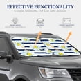 thumbnail image 4 of Haiem Daisy Striped Nautical Car Windshield Sun Shade (2 Pieces) Foldable Windshield Sun Shade Car Accessories for Truck SUV Pickup-Large, 4 of 7