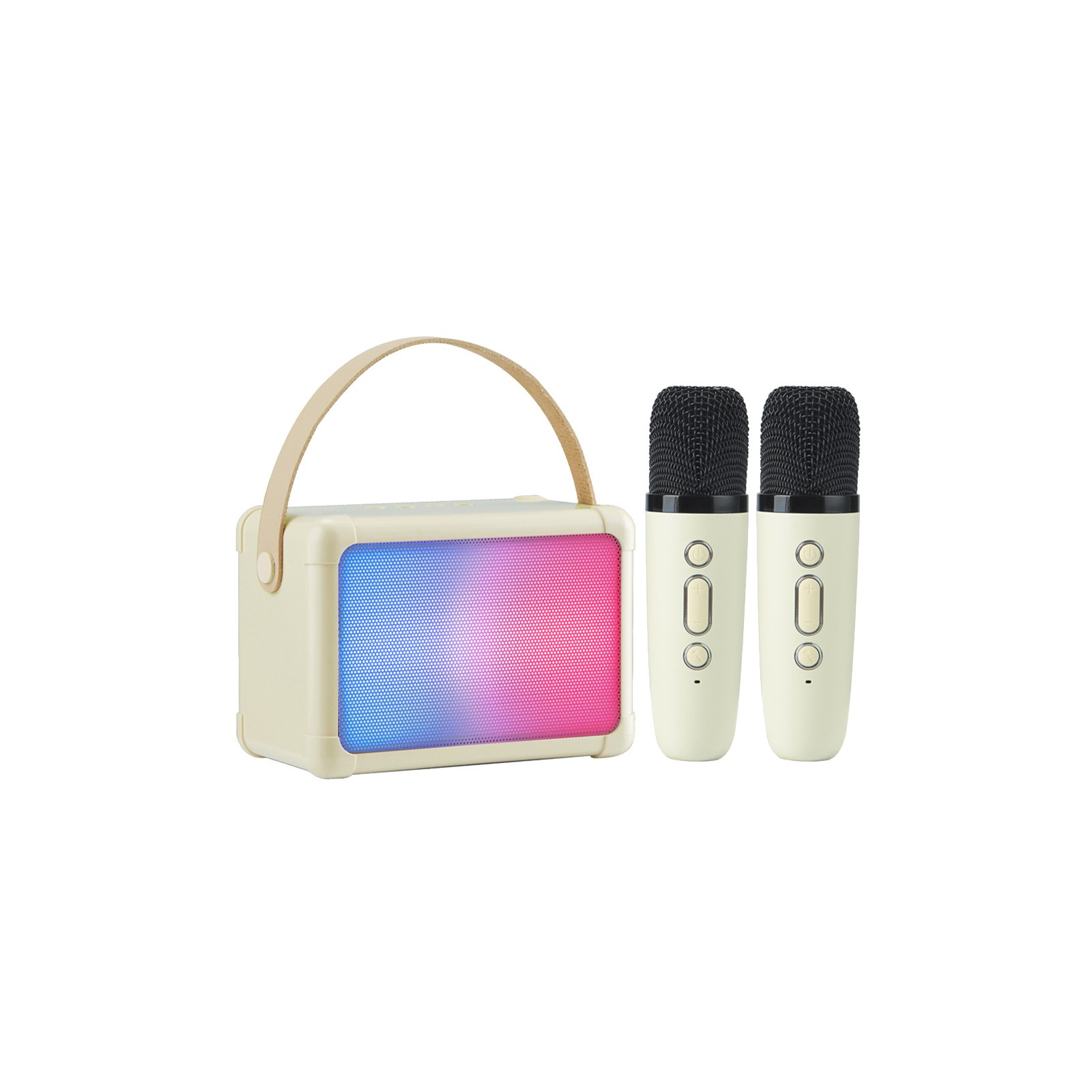 Car-Mounted RGB Bluetooth Speaker, Portable Desktop and Outdoor Mini Karaoke with Colored Lights, Voice Prompt Audio, 5W Gift for Travel, Home, or Sports Activities