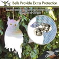 thumbnail image 4 of [4 Packs] Fake Owls Bird Scare Repellent Hanging Device 15.8''x7.8'', IC ICLOVER Reflective Deterrent with Bells Easy Installation & Birds Away Silver, 4 of 8