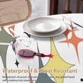thumbnail image 4 of Colorful Stars Round Tablecloth 60 inches Vintage Yellow Orange Green Star Shiny Diamonds Waterproof Oil-Proof Table Cloth Round Table Cover for Holiday Party Picnic Dinner Decor Indoor Outdoor Use, 4 of 9