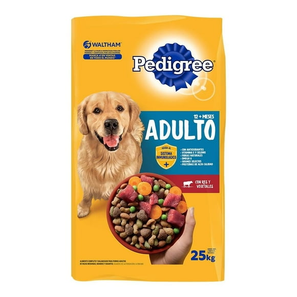 Croqueta para perro Pedigree Adulto Seco Res 25Kg