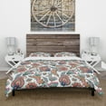 thumbnail image 3 of Designart 'Colourful Floral Paislery' Floral Duvet Cover Set, 3 of 4