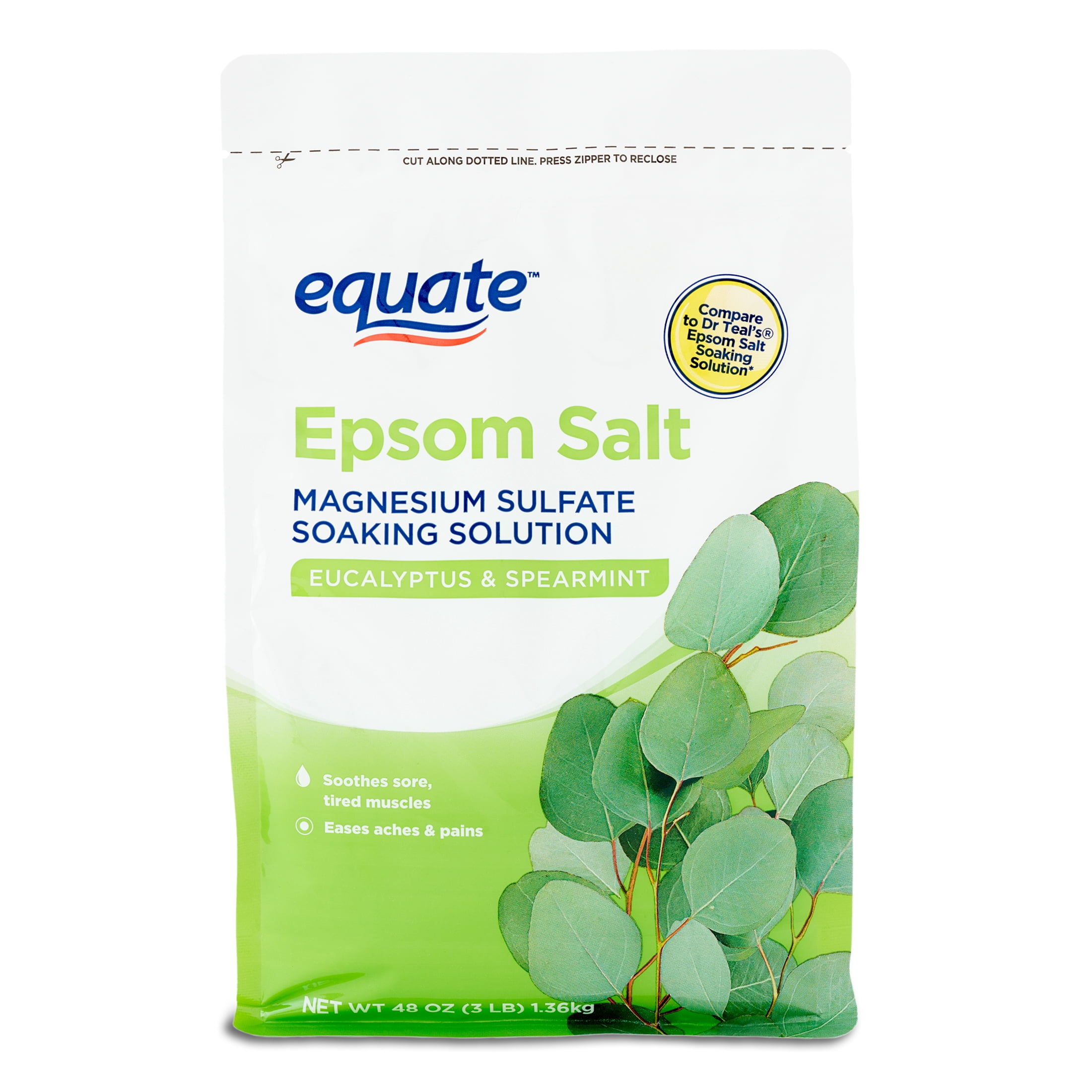 (4 pack) Equate Epsom Salt Relaxing Eucalyptus, 3 Lbs