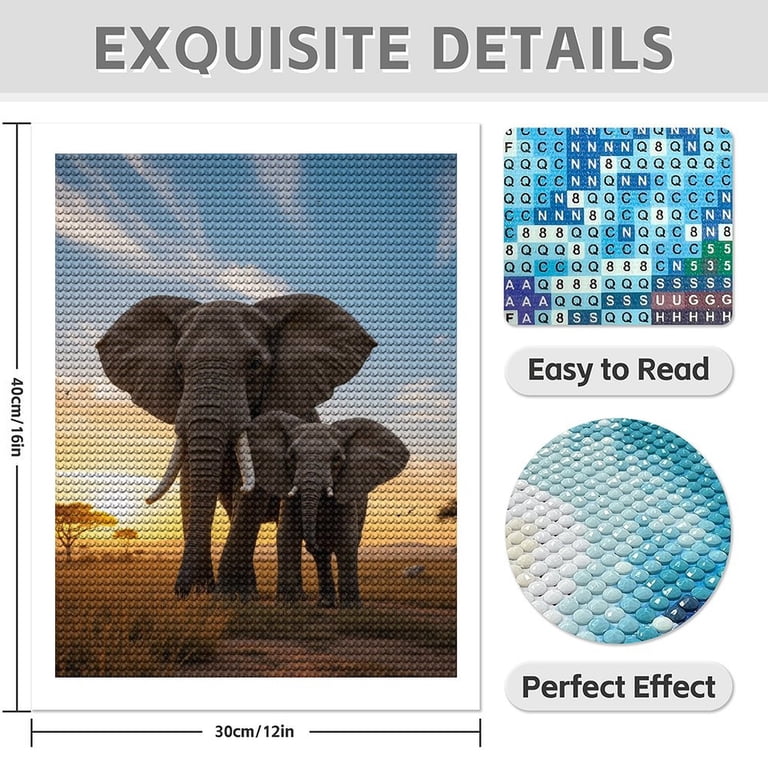 Instarry DIY 5D Diamond Painting Grandi Dimensioni Elefante