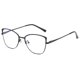 thumbnail image 2 of Gafas planas antiluz azul estilo ojo de gato europeas y americanas de moda, hechas de PC y metal, 2 of 6