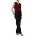 thumbnail image 2 of INSPIRE CHIC Women's Sleeveless Tank Top V Neck Camisole Casual Work Shirt S Dark Red, 2 of 5
