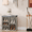 Grey, variant on Shoe Storage Bench with Cushioned Seat for Entryway, 5 Cubbies, 3-Tier Adjustable Shelf, Organizer Shoe Rack for Bedroom, Living Room, Hallway