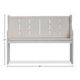 thumbnail image 2 of Savannah Fir Wood Church Bench, White, 2 of 4