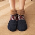 thumbnail image 3 of Pack of 2 Pairs Autumn and Winter Warm Floor Socks, Home Anti-Slip Socks for Women and Men, Maternity, Snow, and Sleep Socks (Blue,L), 3 of 9
