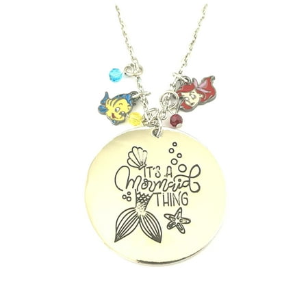 Little Mermaid Fashion Novelty Pendant Necklace Movie Cartoon Series with Gift