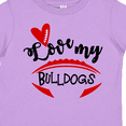 thumbnail image 4 of Inktastic Love My Bulldogs Football Boys or Girls Toddler T-Shirt, 4 of 5