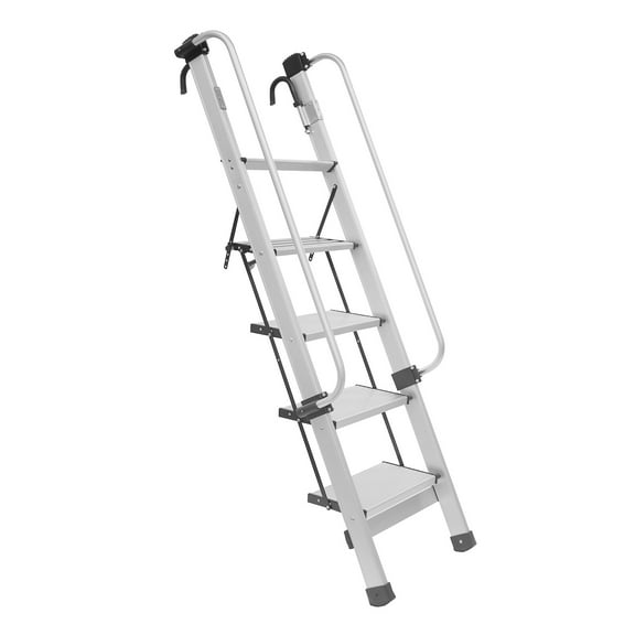 TFCFL 5 Steps Ladder Bunk Bed Ladder Aluminum Alloy Stair w/ Handrails 150kg/330.69 lbs