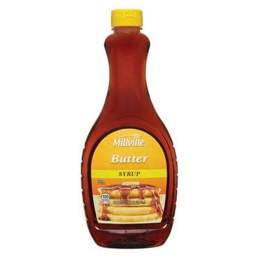 2PK - Millville Butter Flavored Pancake Syrup, 24 oz