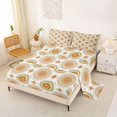 thumbnail image 2 of jejeloiu Earthy Mandala Queen Sheets For Men Women,Boho Print Queen Sheet Sets,Orange Green White,4-Piece,1 Flat Sheet, 1 Fitted Sheet and 2 Pillowcases, 2 of 6