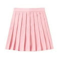 thumbnail image 2 of RUTAYY Women Casual Pleated Skirt Versatile Mini Skirt For Daily Wear Work Study Party Dance With Color Block Design Solid Color Smocked Boho Pleated Skirts, 2 of 4