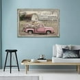 thumbnail image 5 of HFDF Farmhouse Truck Wall Art Country Landscape Canvas Painting Prints Rustic Barn Pictures Wall Decor Modern Artwork Home Decoration for Bathroom Bedroom Living Room 20x16inch Framed, 5 of 6