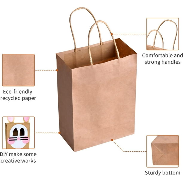 24 Bolsas De Papel Para Fiestas, Bolsas De Papel Kraft Para Regalo Bolsas Para Despedida De Soltera Con Asas Para Cumpleanos Celebraciones Nocturnas De Recuerdo De Boda Oso De Fresa Hogar
