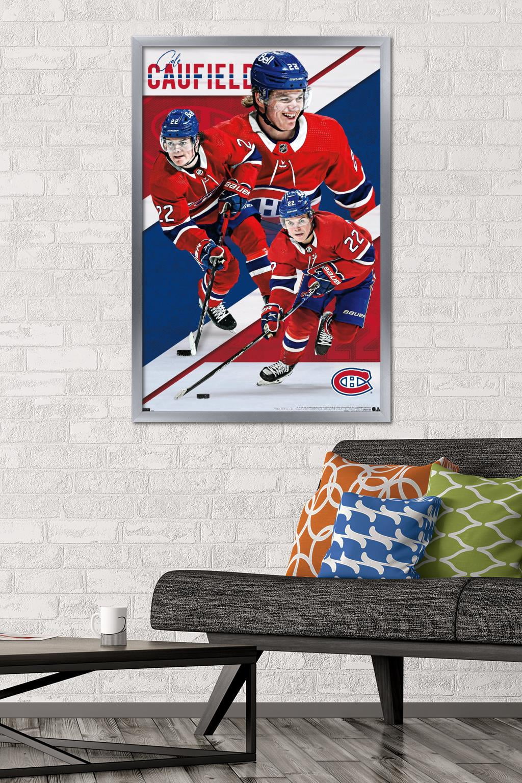 NHL Montreal Canadiens - Cole Caufield 22 Wall Poster, 22.375" x 34" Framed