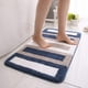 thumbnail image 3 of Xiao Hua Alfombra de baño antideslizante a rayas, de microfibra, absorbente de agua (azul, 40 x 60 cm), 3 of 5