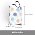 thumbnail image 3 of YFYANG 50L Foldable Laundry Hamper, Waterproof Oxford Fabric Vintage Blue Circular Lines Laundry Bag Laundry Baskets, 3 of 6
