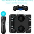 thumbnail image 2 of 4 In 1 Ps4 Controller Charger, Quad Charger For Ps4 Move Controllers And Vr, Charging Base For Playstation 4 Accessories, 2 of 7