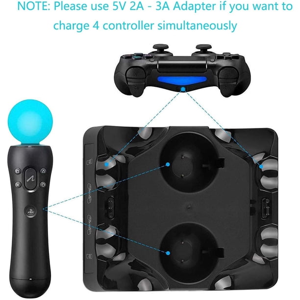 Station De Charge Multifonction 4 Emplacements Pour Manettes PS4 Et PS VR