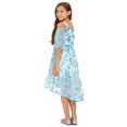 thumbnail image 2 of Sequin Hearts Big Girls Cold-Shoulder Metallic-Butterfly Dress, Turquoise, 14, 2 of 2