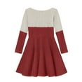 thumbnail image 5 of DISNIMO Christmas Dress for Girls Santa Claus Dress for Girls Long Sleeve Midi Dress for Kids Girls Soft Dresses for Kids 11-12 Girl Dress Casual Winter Dress Girls Skater Dress Long Sleeve, 5 of 6