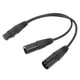 thumbnail image 2 of Cable Divisor XLR De 3 Pines, Blindaje De Alta Densidad Balanceado XLR Hembra A Doble XLR Macho Conector Chapado En Oro Para Micrófonos De Escopeta, 2 of 7