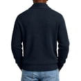 thumbnail image 5 of CHCNHAC Mens V Neck Cardigan Sweater Shawl Collar Button Front Ribbed Knit Long Sleeve Casual Winter Knitwear Outerwear, Black, 5 of 6