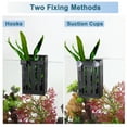 thumbnail image 3 of Aquarium Plant Holder Fish Tank Plant Holder Aquarium Plant Holder with Hooks Suction Cup Black 1 Set, 3 of 6