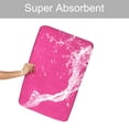 thumbnail image 3 of PiccoCasa Memory Foam Bath Mat Thin Absorbent Bath Rug Mat for Bathroom, Hot Pink 24" x 16", 3 of 6