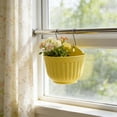 thumbnail image 4 of Indoor Outdoor Wall Mounted Plant Pot with Drainage Holes, Durable Plastic Hanging Planter for Balcony, Terrace, Cafe, and Home Decor, 4 of 5