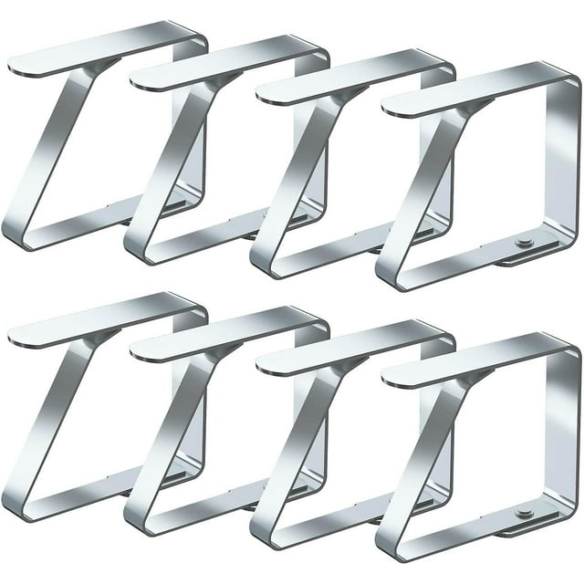 Tablecloth Clips Set of 8 Stainless Steel Tablecloth Anti-Slip Clips (4cm x 8 Pieces)