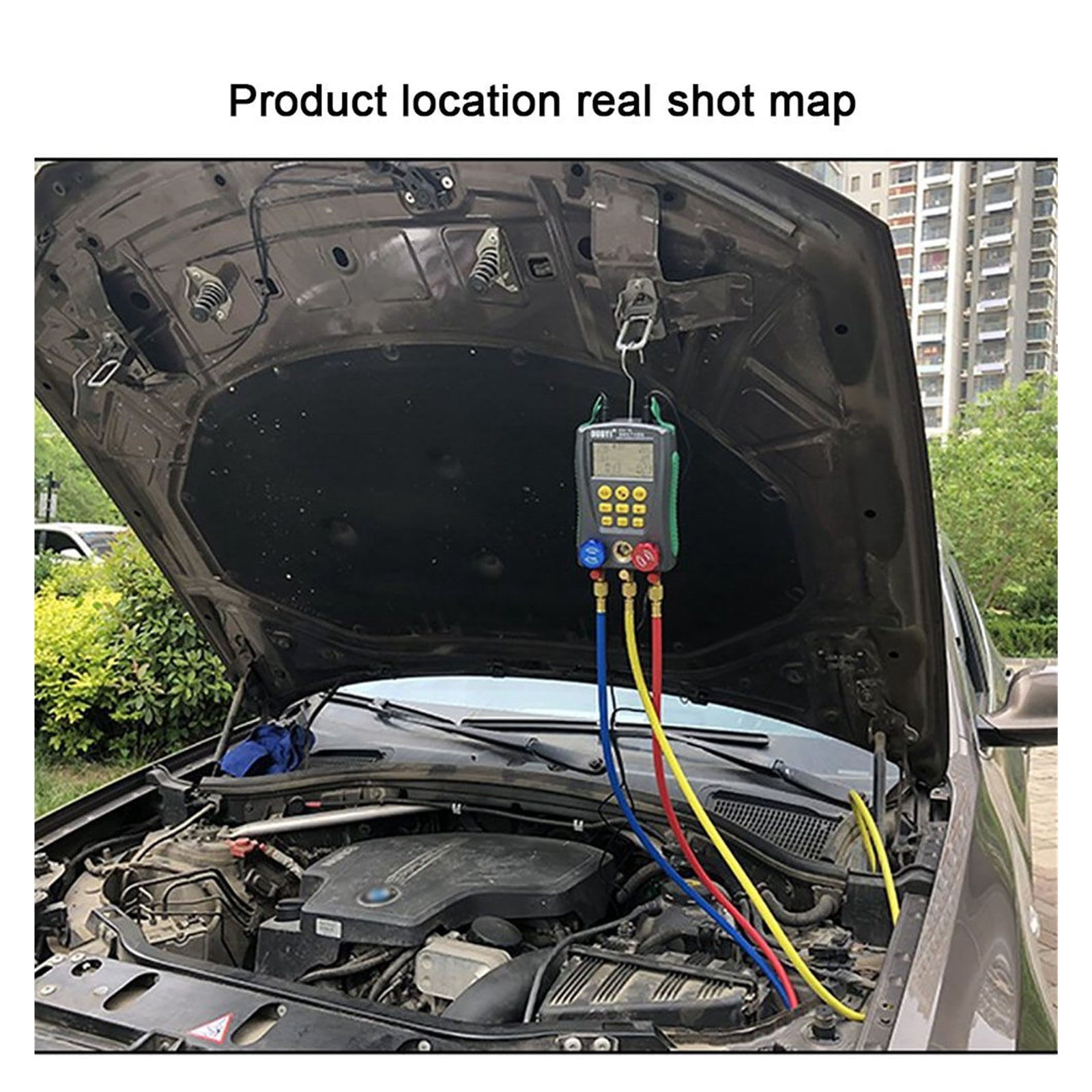 Pressure Gauge Refrigeration Digital Vacuum Pressure Manifold Tester Meter HVAC Temperature Tester Valve Tool Kit ,Easy to Use